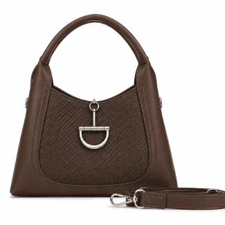 sac à main pour femme hobo cuir tressé marron chocolat Maroc